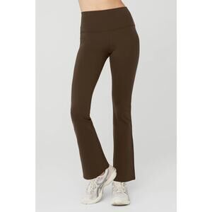 Alo Airbrush High-Waist 7/8 Bootcut Legging Espresso Size XS EUC Brown Leggings